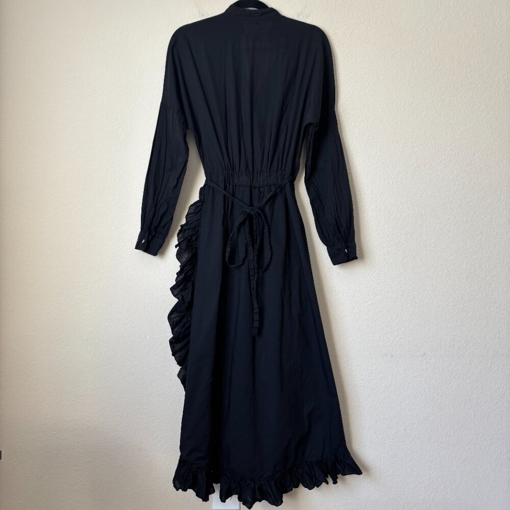 A Shirt Thing Ruffle Trim True Wrap Midi Dress - Picture 10 of 14